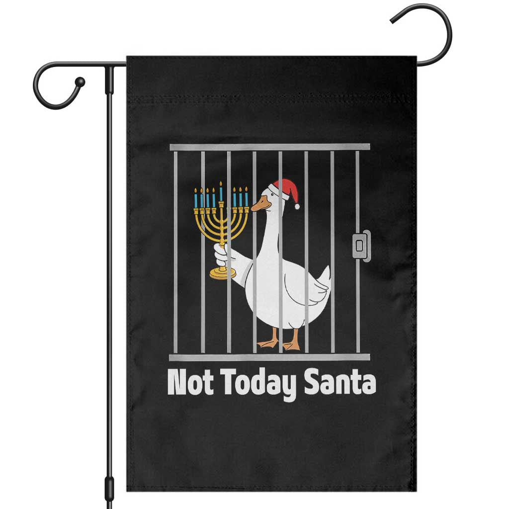 Funny Goose Hanukkah Chanukah Garden Flag Not Today Santa - Wonder Print Shop