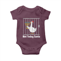 Funny Goose Hanukkah Chanukah Baby Onesie Not Today Santa - Wonder Print Shop