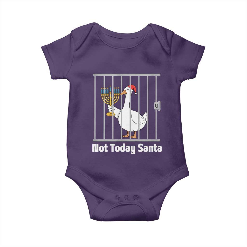 Funny Goose Hanukkah Chanukah Baby Onesie Not Today Santa - Wonder Print Shop