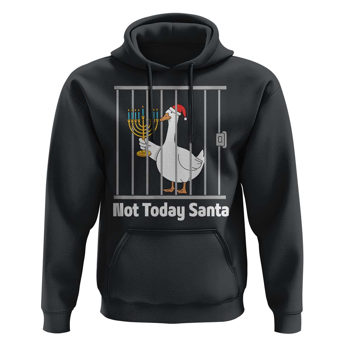Funny Goose Hanukkah Chanukah Hoodie Not Today Santa - Wonder Print Shop
