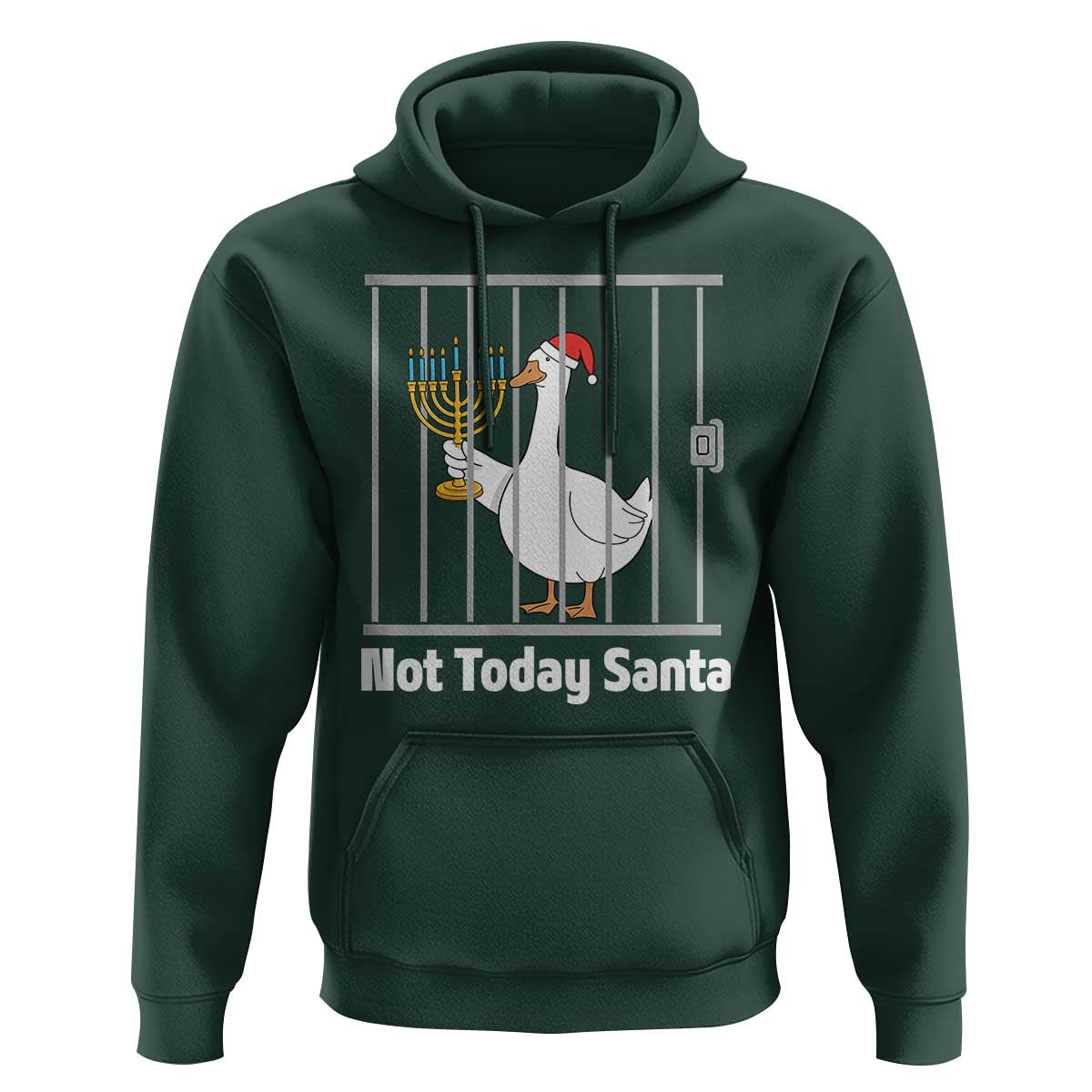 Funny Goose Hanukkah Chanukah Hoodie Not Today Santa - Wonder Print Shop