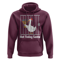 Funny Goose Hanukkah Chanukah Hoodie Not Today Santa - Wonder Print Shop