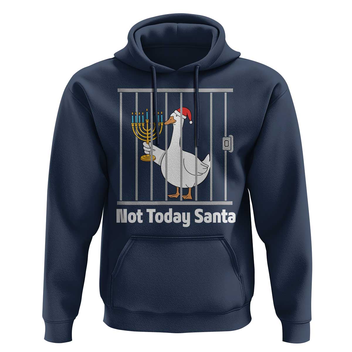 Funny Goose Hanukkah Chanukah Hoodie Not Today Santa - Wonder Print Shop