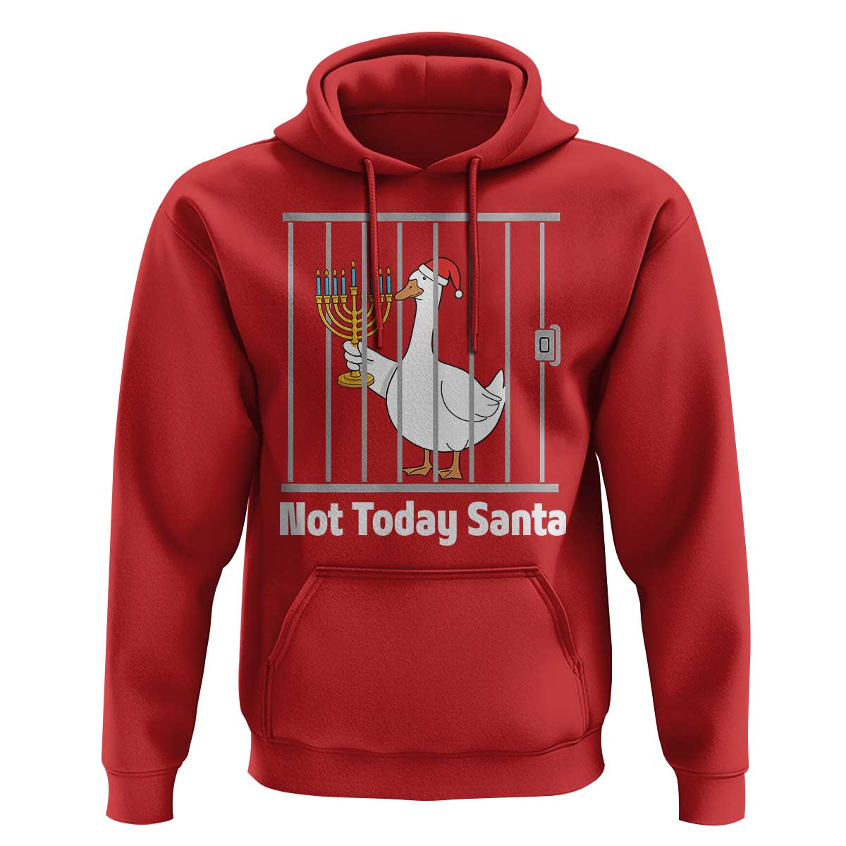 Funny Goose Hanukkah Chanukah Hoodie Not Today Santa - Wonder Print Shop
