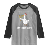 Funny Goose Hanukkah Chanukah Raglan Shirt Not Today Santa - Wonder Print Shop