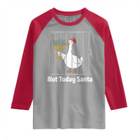 Funny Goose Hanukkah Chanukah Raglan Shirt Not Today Santa - Wonder Print Shop