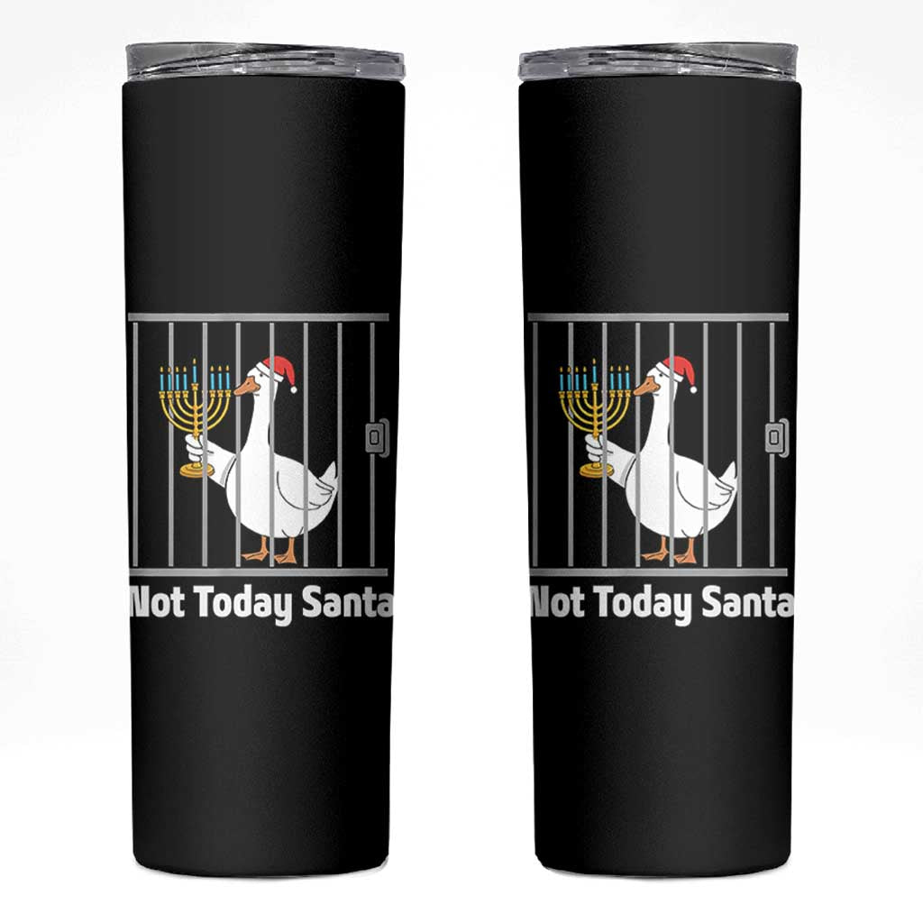 Funny Goose Hanukkah Chanukah Skinny Tumbler Not Today Santa - Wonder Print Shop