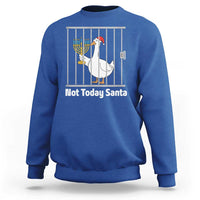 Funny Goose Hanukkah Chanukah Sweatshirt Not Today Santa - Wonder Print Shop