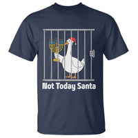 Funny Goose Hanukkah Chanukah T Shirt Not Today Santa - Wonder Print Shop