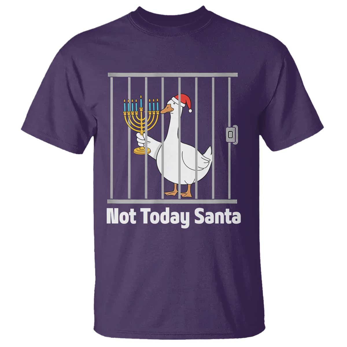 Funny Goose Hanukkah Chanukah T Shirt Not Today Santa - Wonder Print Shop