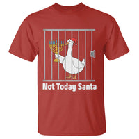 Funny Goose Hanukkah Chanukah T Shirt Not Today Santa - Wonder Print Shop