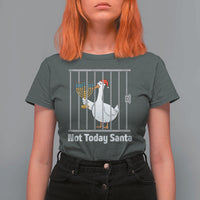 Funny Goose Hanukkah Chanukah T Shirt For Women Not Today Santa - Wonder Print Shop