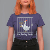 Funny Goose Hanukkah Chanukah T Shirt For Women Not Today Santa - Wonder Print Shop