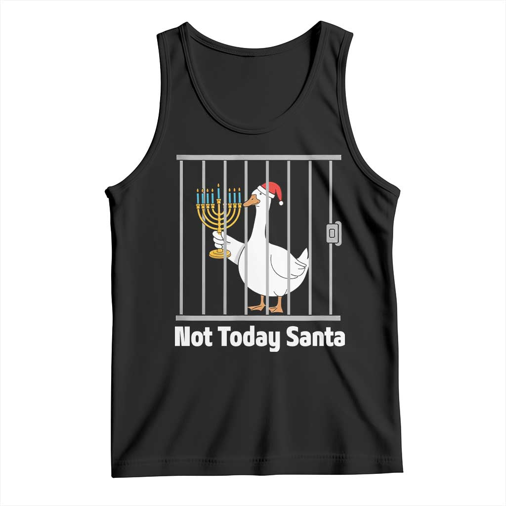 Funny Goose Hanukkah Chanukah Tank Top Not Today Santa - Wonder Print Shop