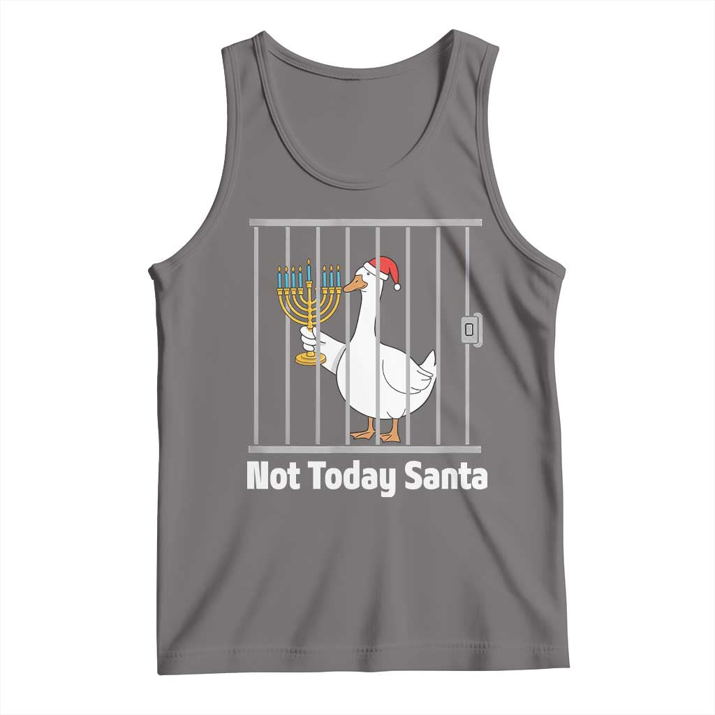 Funny Goose Hanukkah Chanukah Tank Top Not Today Santa - Wonder Print Shop