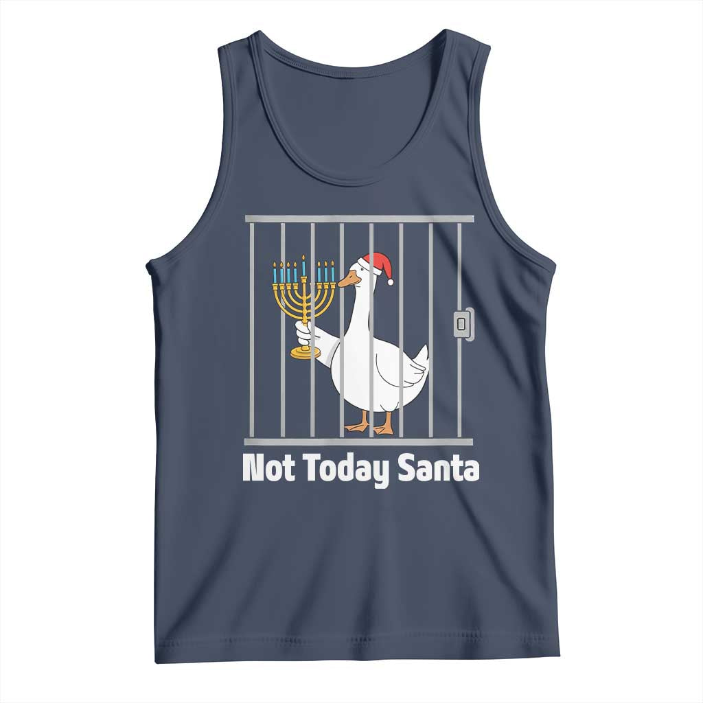 Funny Goose Hanukkah Chanukah Tank Top Not Today Santa - Wonder Print Shop