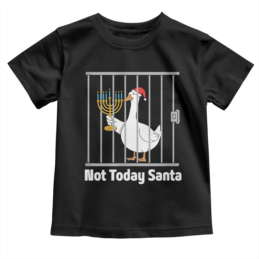 Funny Goose Hanukkah Chanukah Toddler T Shirt Not Today Santa - Wonder Print Shop