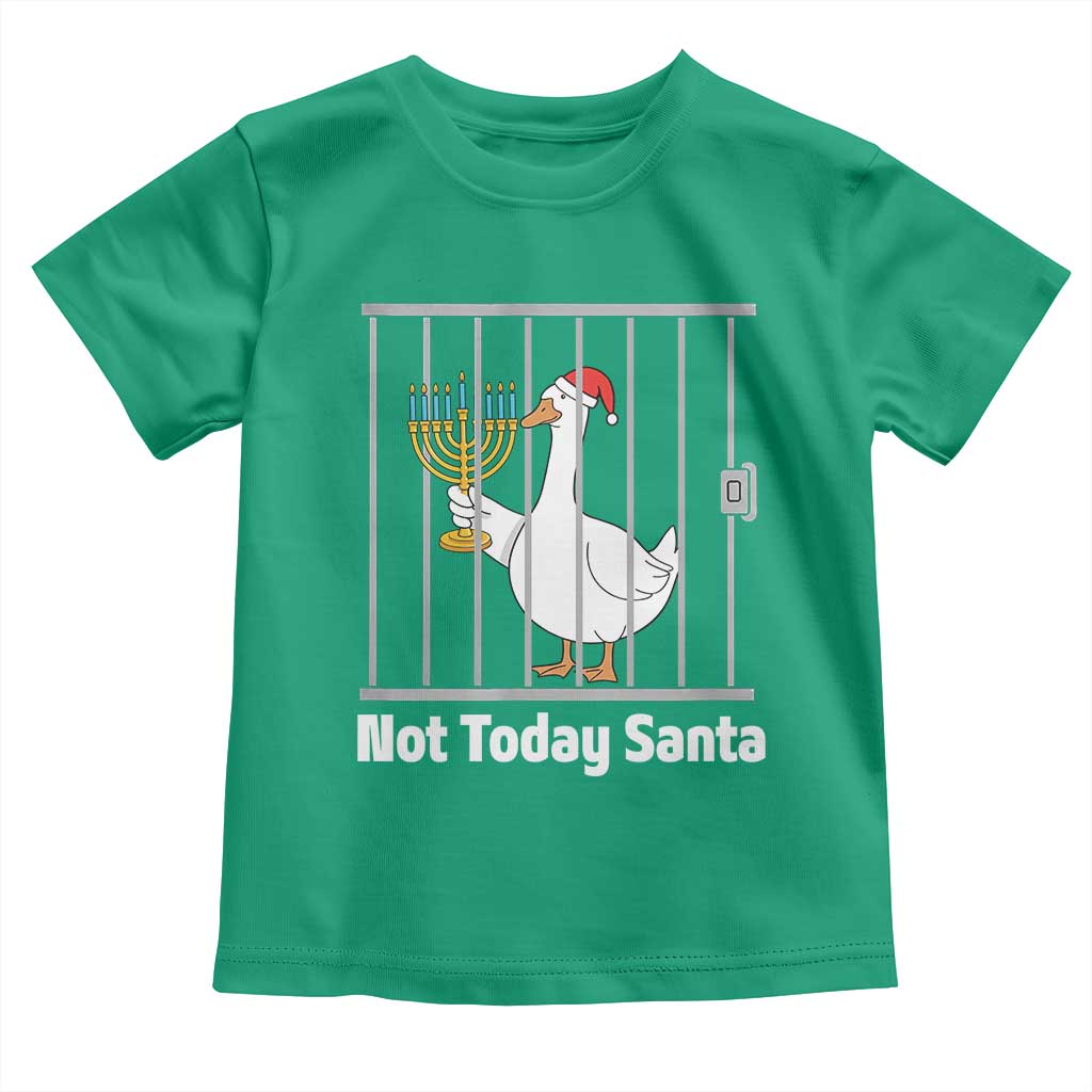 Funny Goose Hanukkah Chanukah Toddler T Shirt Not Today Santa - Wonder Print Shop