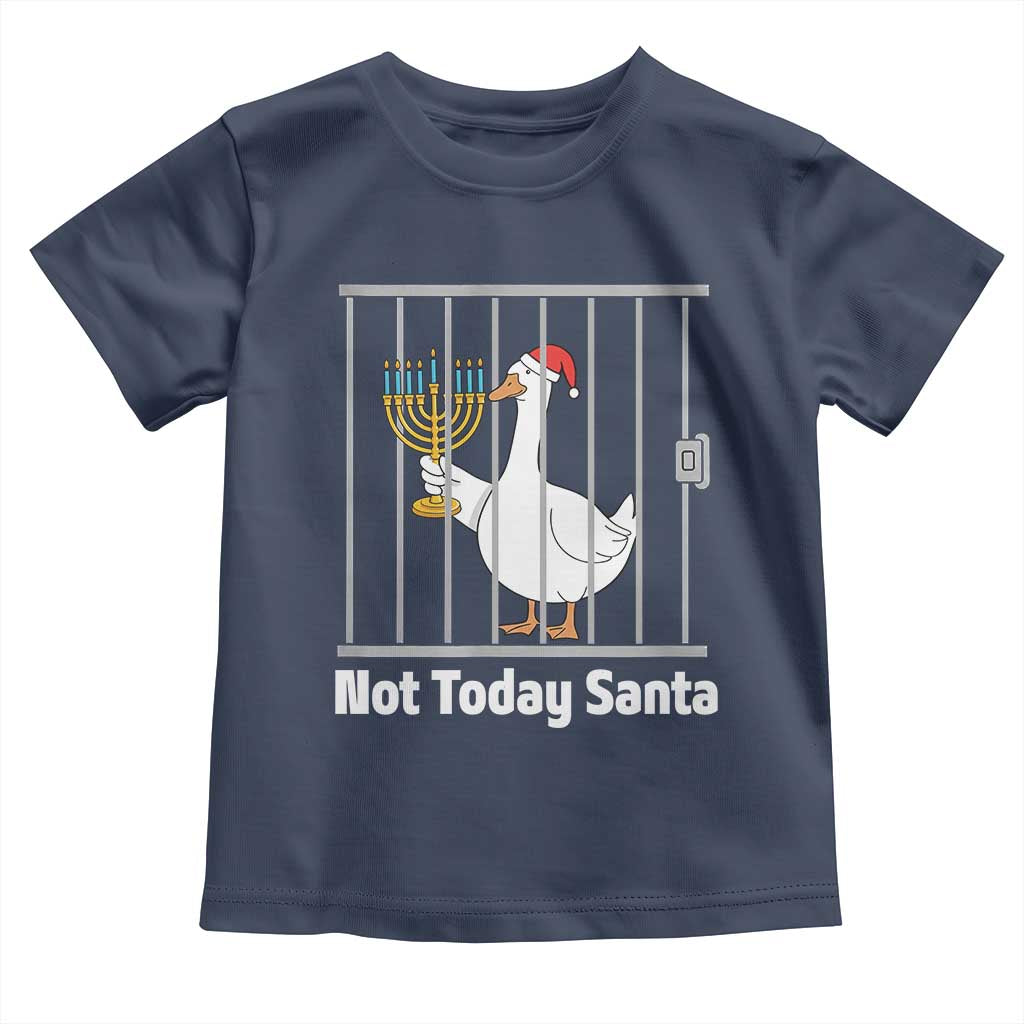 Funny Goose Hanukkah Chanukah Toddler T Shirt Not Today Santa - Wonder Print Shop