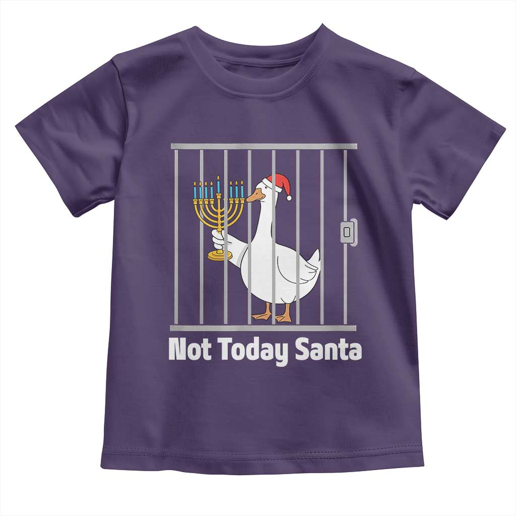 Funny Goose Hanukkah Chanukah Toddler T Shirt Not Today Santa - Wonder Print Shop