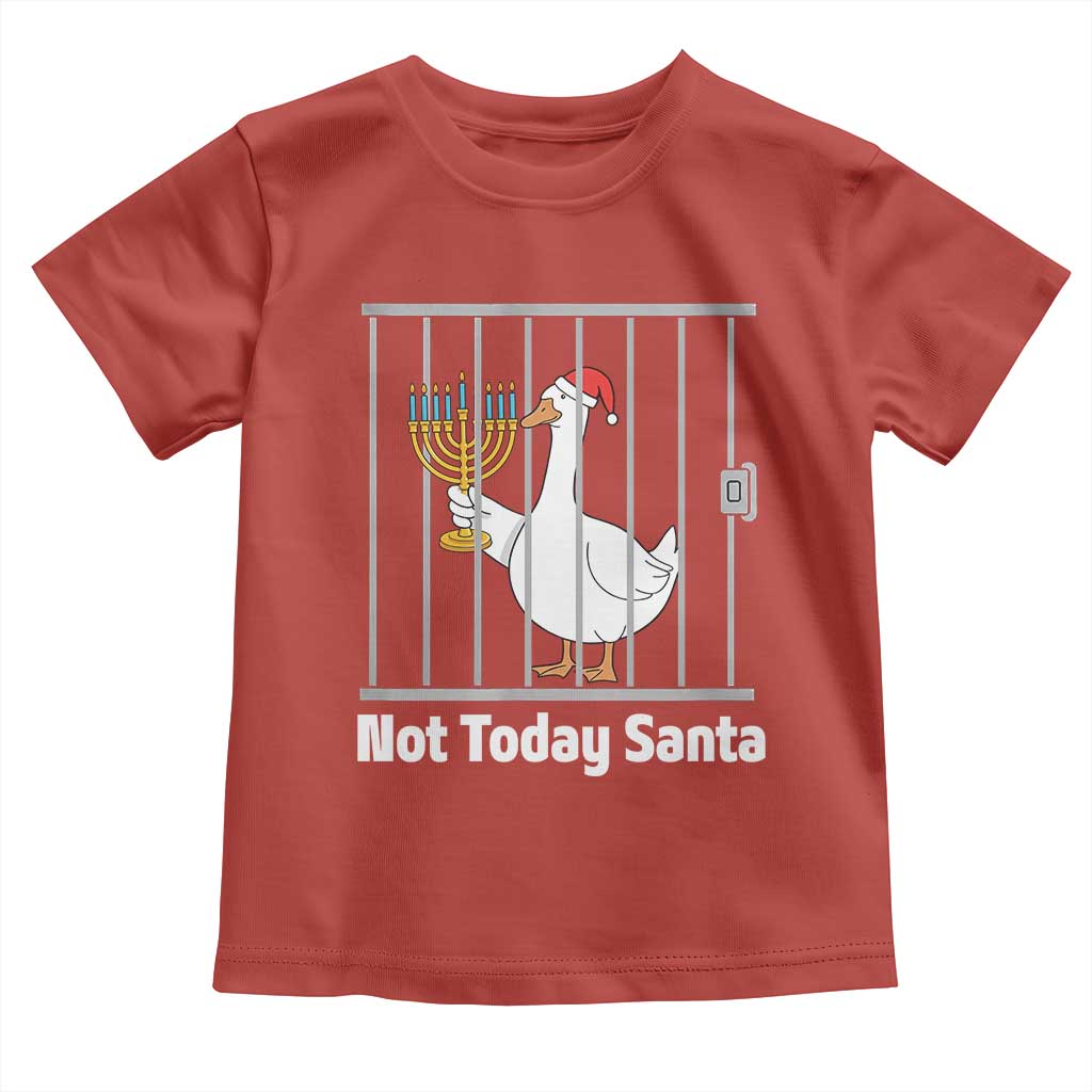 Funny Goose Hanukkah Chanukah Toddler T Shirt Not Today Santa - Wonder Print Shop