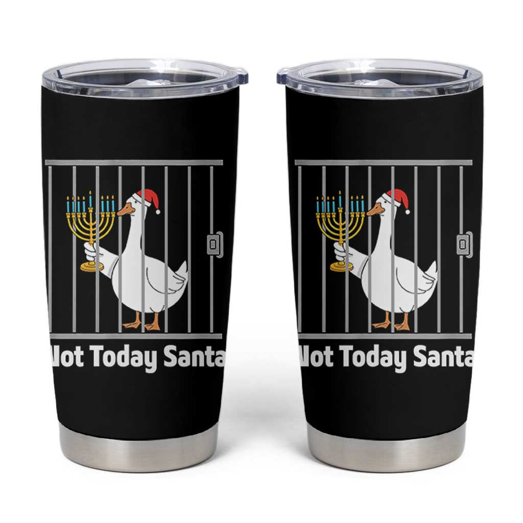 Funny Goose Hanukkah Chanukah Tumbler Cup Not Today Santa - Wonder Print Shop