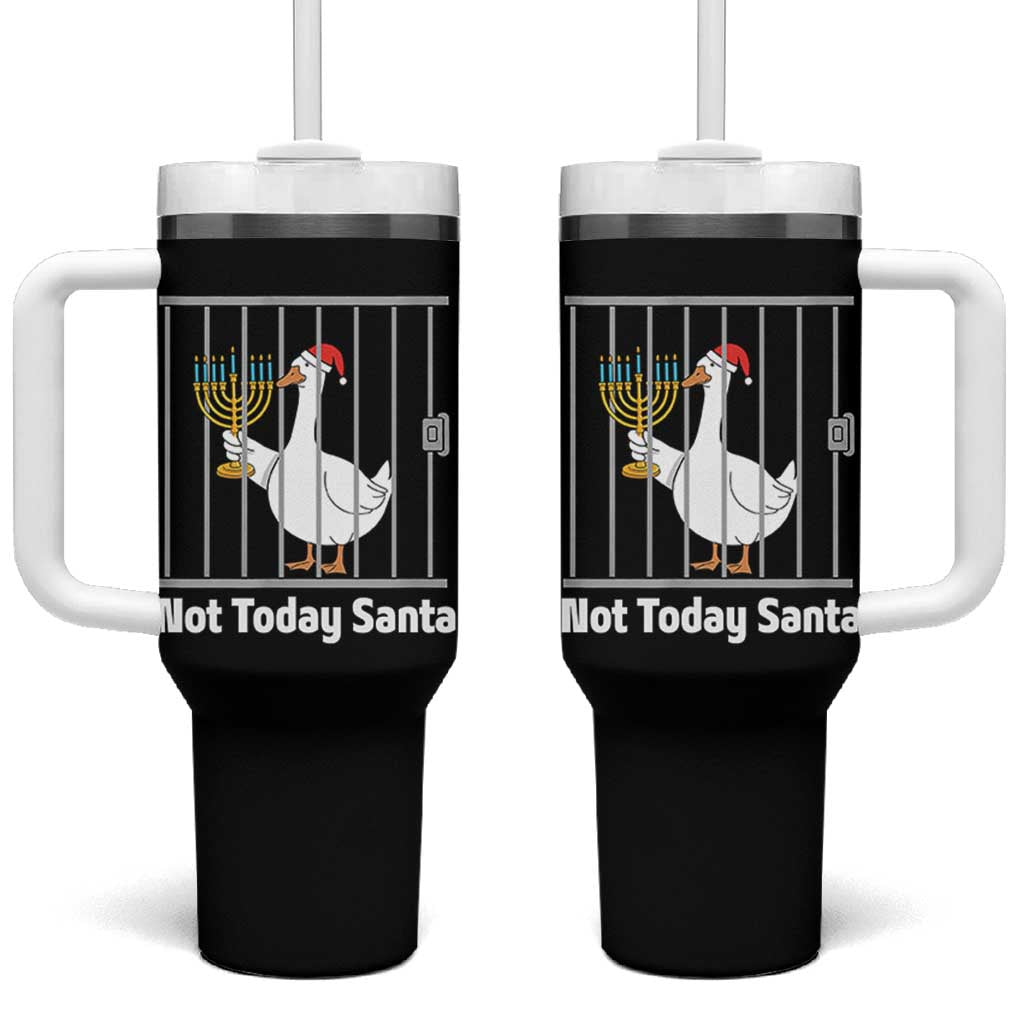 Funny Goose Hanukkah Chanukah Tumbler With Handle Not Today Santa - Wonder Print Shop