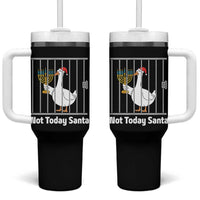 Funny Goose Hanukkah Chanukah Tumbler With Handle Not Today Santa - Wonder Print Shop