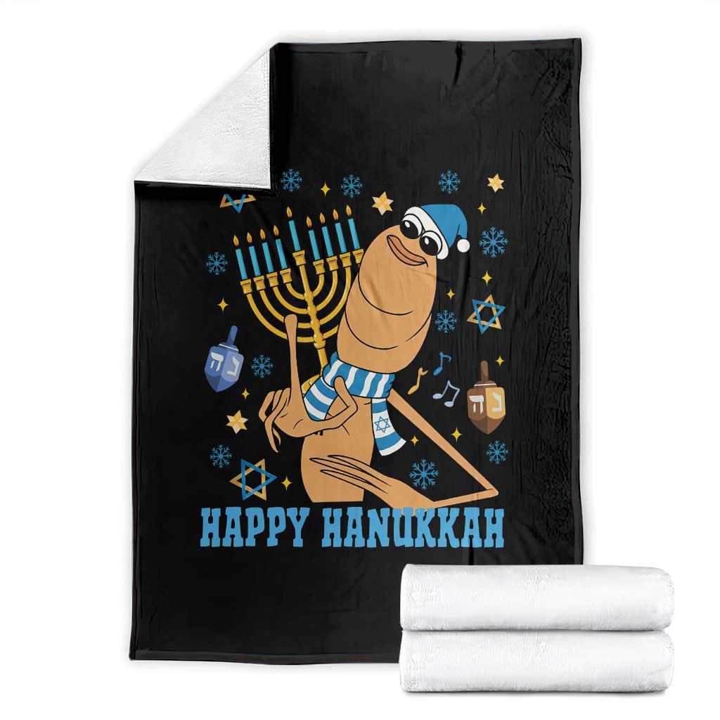 Funny Marcus The Worm Hanukkah Meme Throw Blanket - Wonder Print Shop