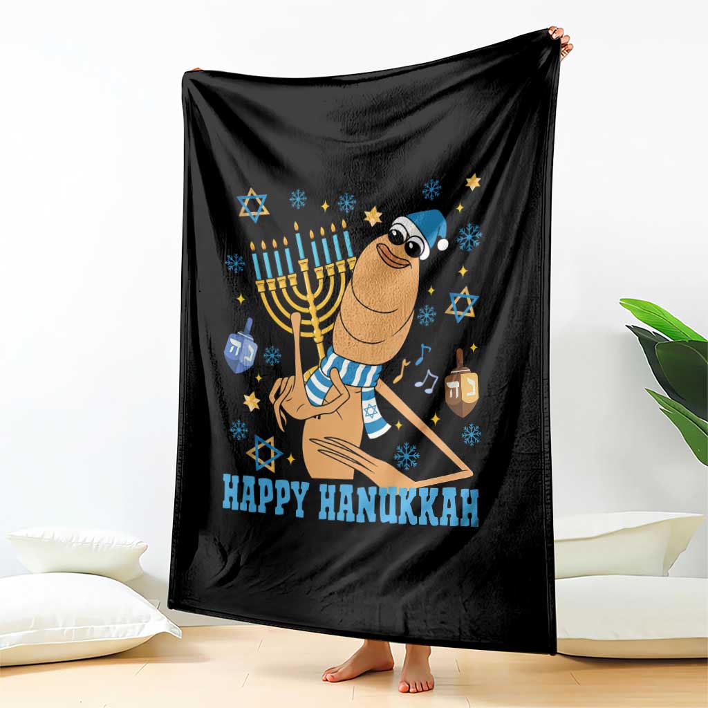 Funny Marcus The Worm Hanukkah Meme Throw Blanket - Wonder Print Shop