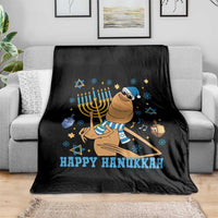 Funny Marcus The Worm Hanukkah Meme Throw Blanket - Wonder Print Shop