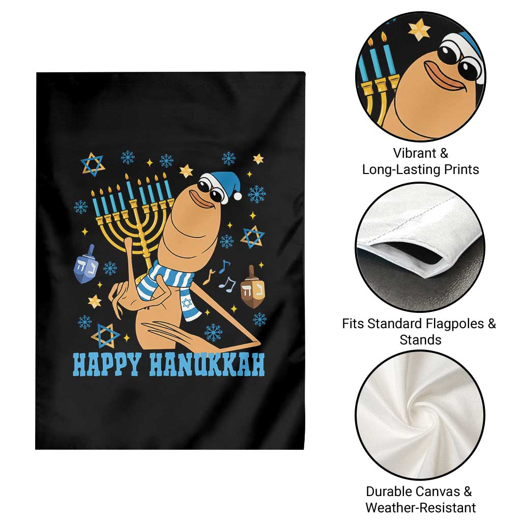Funny Marcus The Worm Hanukkah Meme Garden Flag - Wonder Print Shop