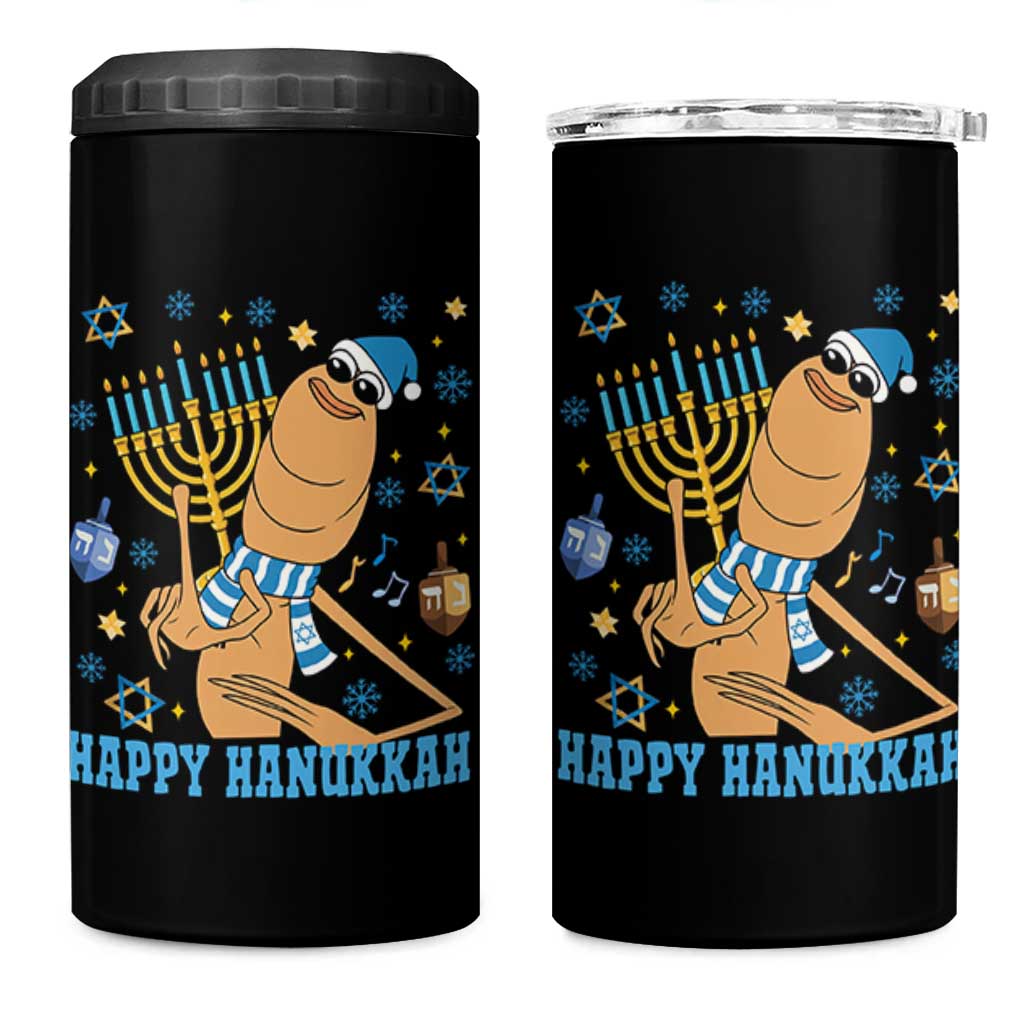 Funny Marcus The Worm Hanukkah Meme 4 in 1 Can Cooler Tumbler - Wonder Print Shop