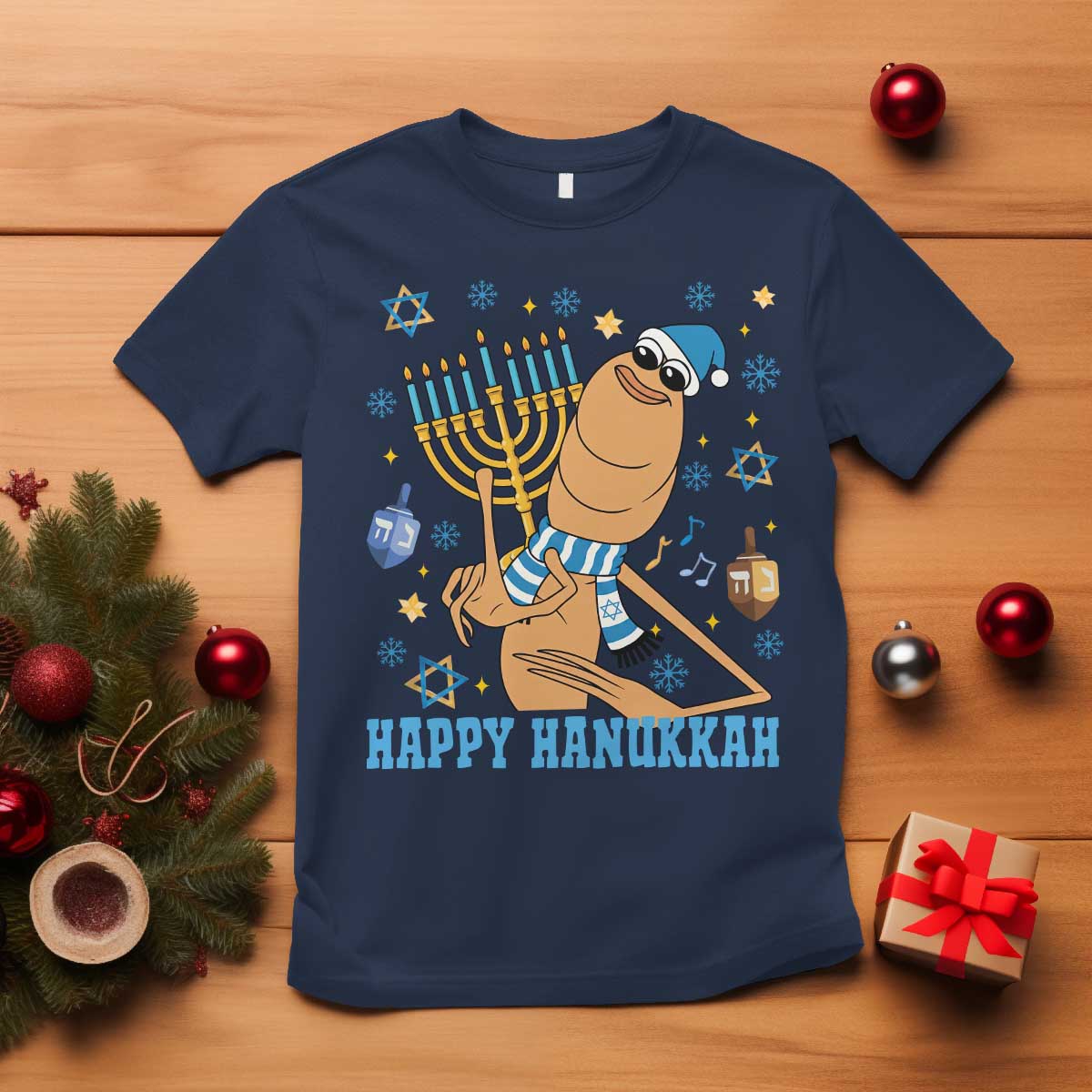 Funny Marcus The Worm Hanukkah Meme T Shirt - Wonder Print Shop