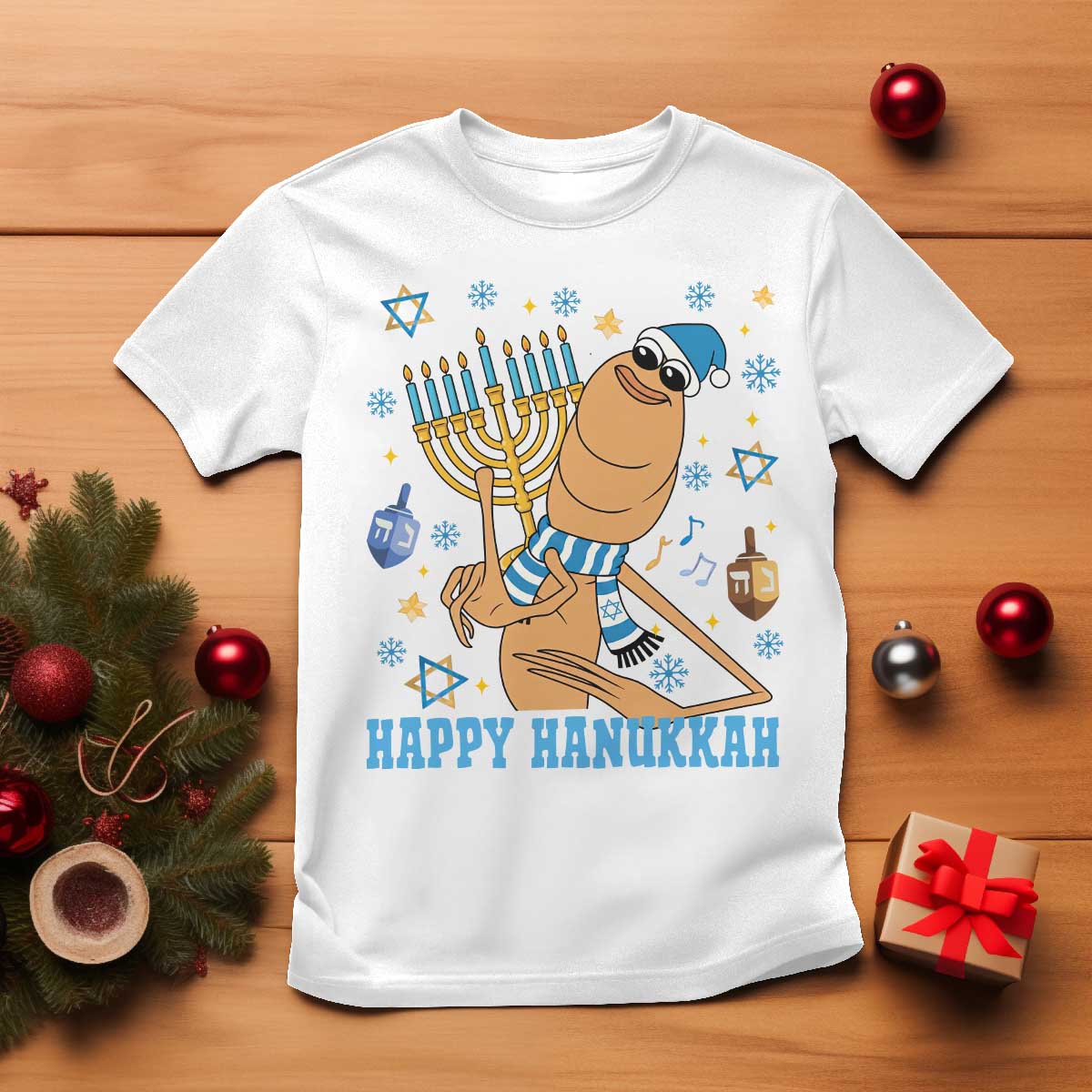 Funny Marcus The Worm Hanukkah Meme T Shirt - Wonder Print Shop