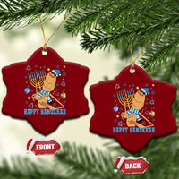 Funny Marcus The Worm Hanukkah Meme Ceramic Ornament - Wonder Print Shop