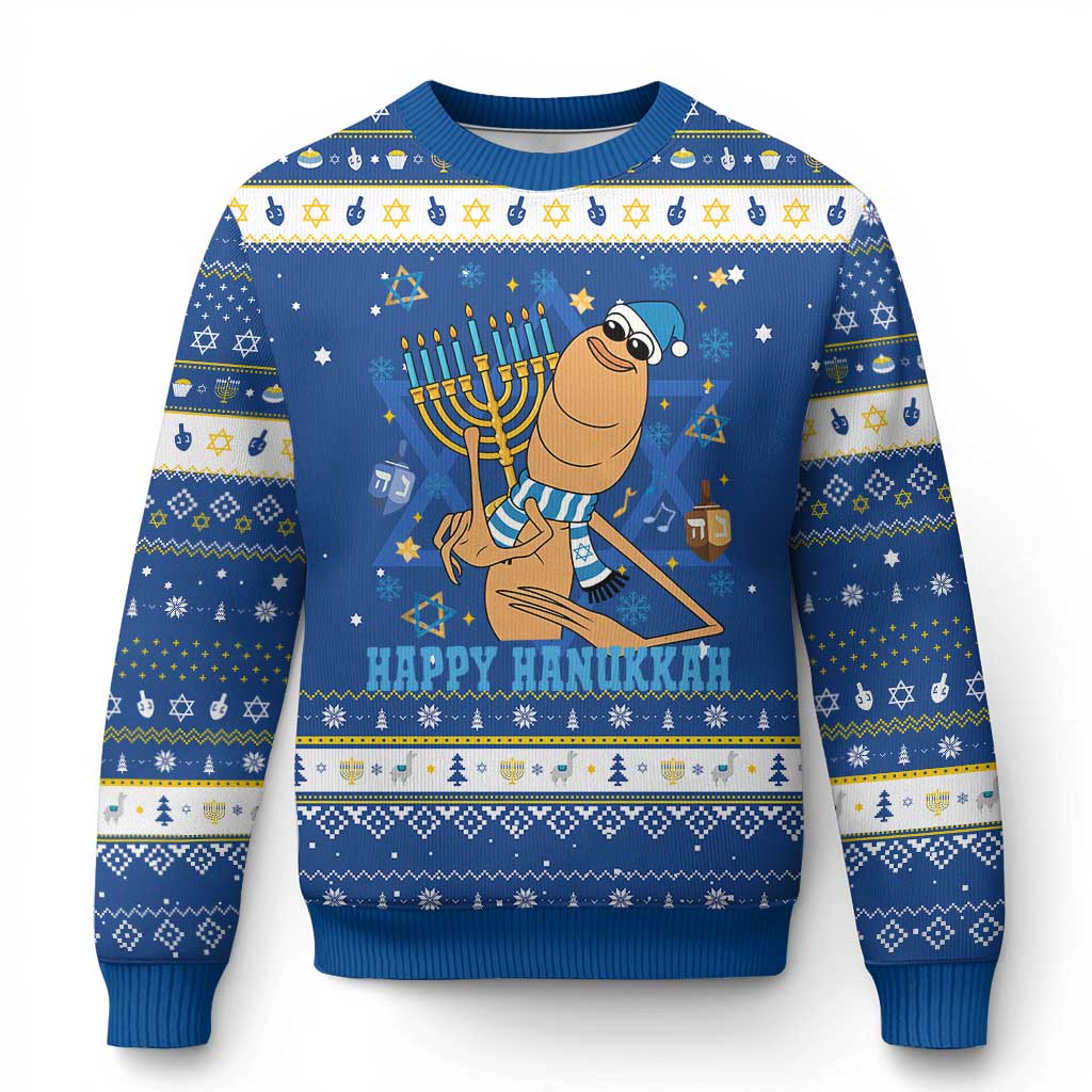 Funny Marcus The Worm Chanukkah Meme Hanukkah Ugly Sweater - Wonder Print Shop