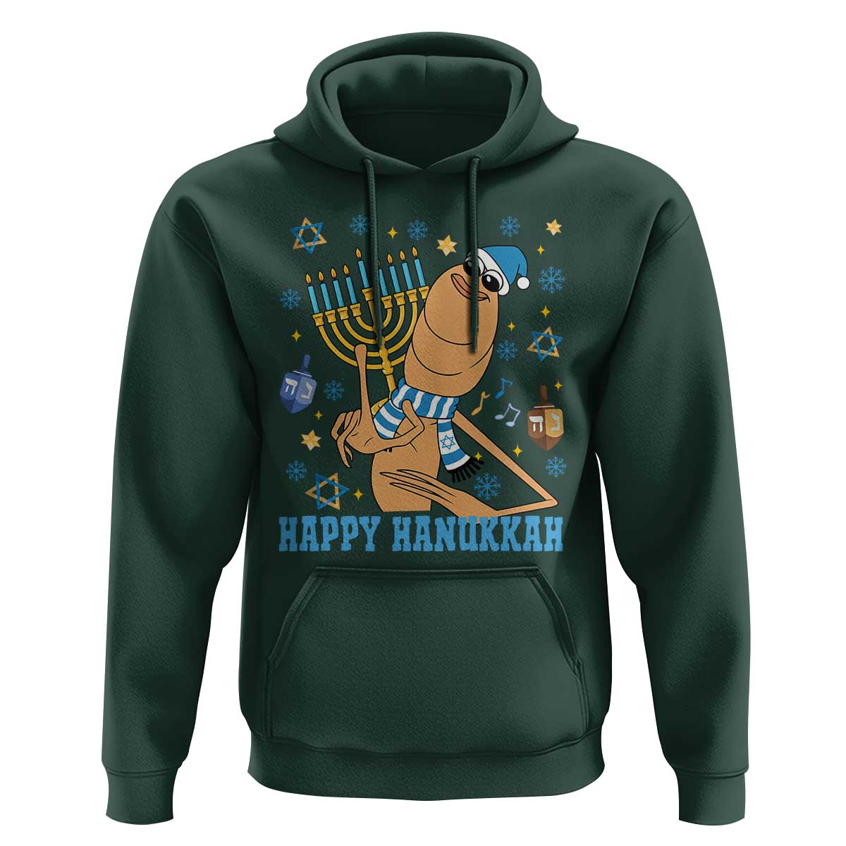 Funny Marcus The Worm Hanukkah Meme Hoodie - Wonder Print Shop