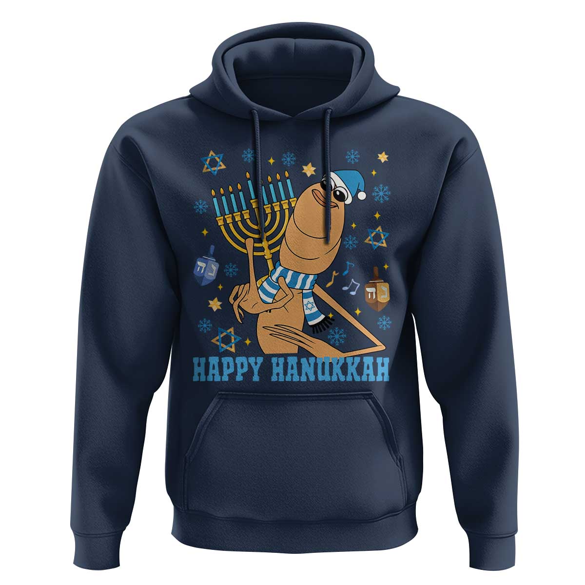 Funny Marcus The Worm Hanukkah Meme Hoodie - Wonder Print Shop