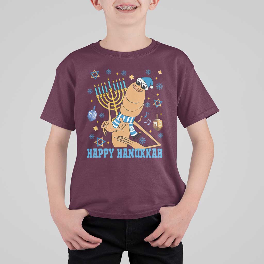 Funny Marcus The Worm Hanukkah Meme T Shirt For Kid - Wonder Print Shop