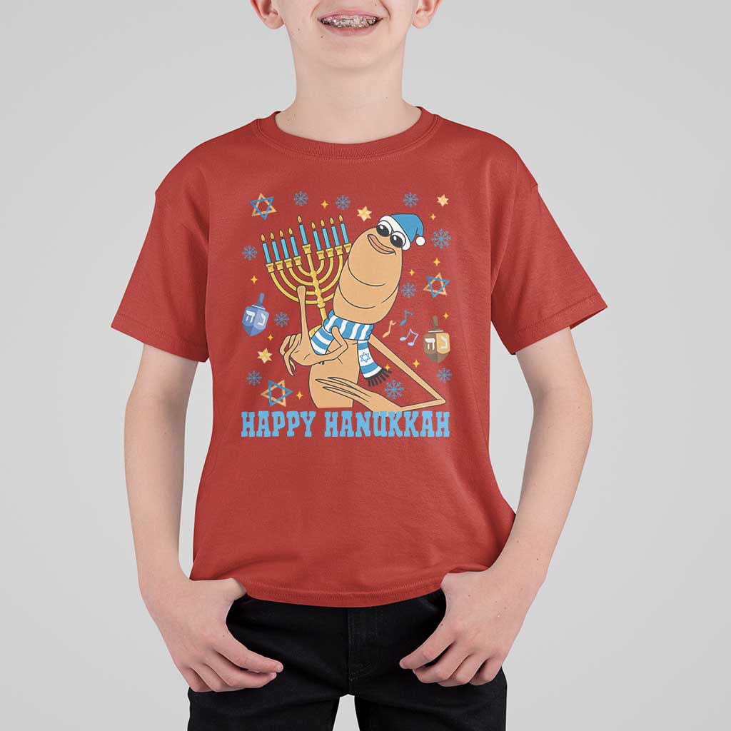 Funny Marcus The Worm Hanukkah Meme T Shirt For Kid - Wonder Print Shop