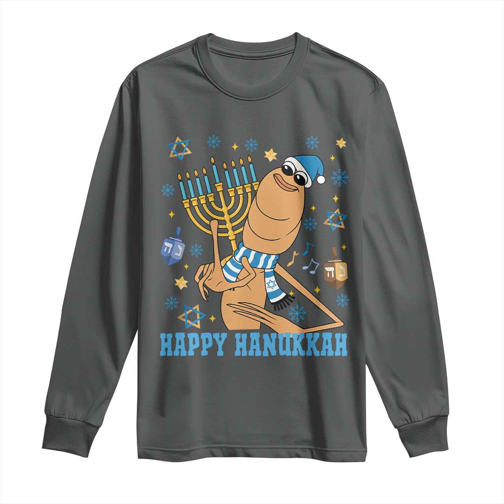 Funny Marcus The Worm Hanukkah Meme Long Sleeve Shirt - Wonder Print Shop