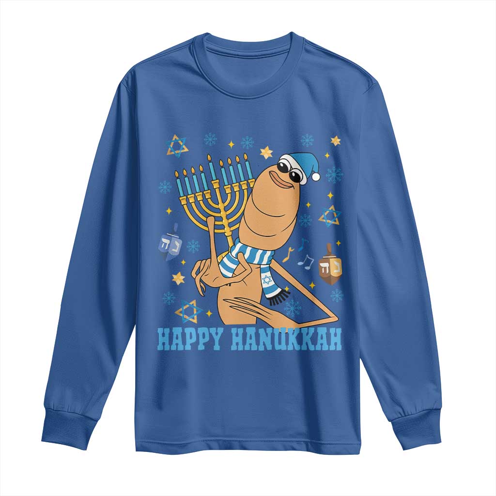 Funny Marcus The Worm Hanukkah Meme Long Sleeve Shirt - Wonder Print Shop