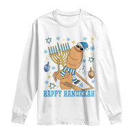 Funny Marcus The Worm Hanukkah Meme Long Sleeve Shirt - Wonder Print Shop