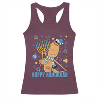 Funny Marcus The Worm Hanukkah Meme Racerback Tank Top - Wonder Print Shop