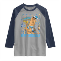 Funny Marcus The Worm Hanukkah Meme Raglan Shirt - Wonder Print Shop