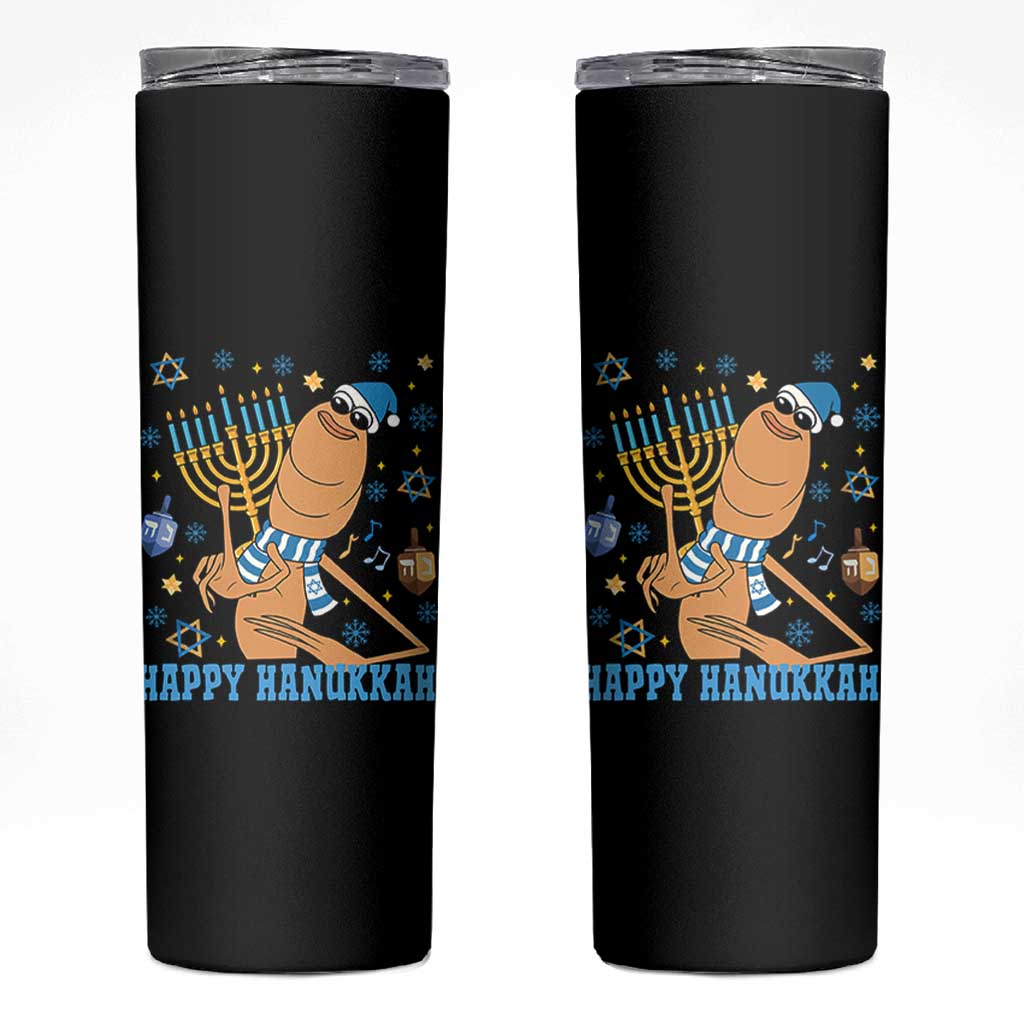 Funny Marcus The Worm Hanukkah Meme Skinny Tumbler - Wonder Print Shop