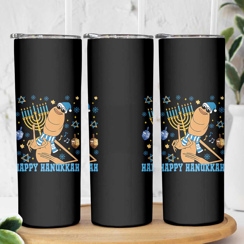 Funny Marcus The Worm Hanukkah Meme Skinny Tumbler - Wonder Print Shop
