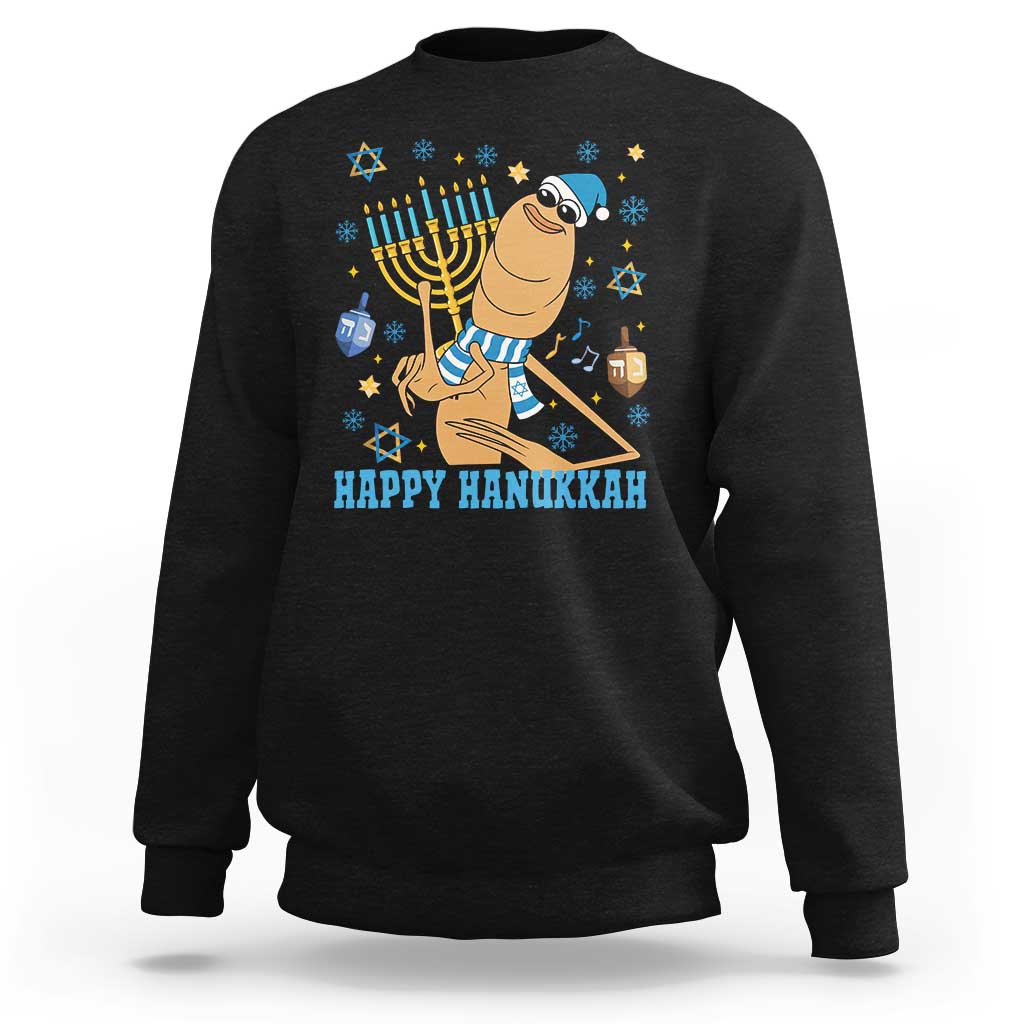 Funny Marcus The Worm Hanukkah Meme Sweatshirt - Wonder Print Shop