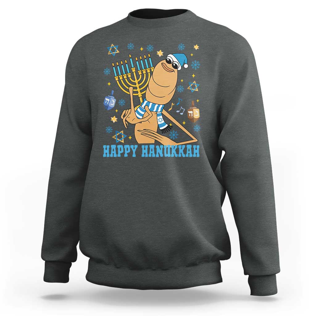 Funny Marcus The Worm Hanukkah Meme Sweatshirt - Wonder Print Shop